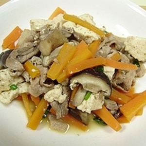 豚肉と野菜の炒り豆腐